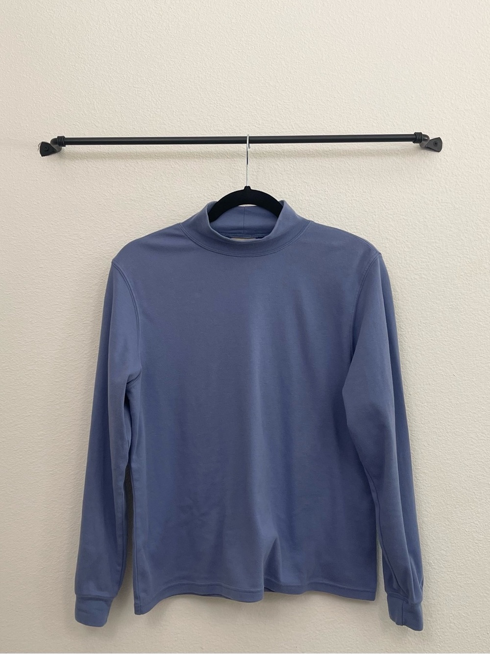 Light Blue Mock Neck Long Sleeve Top - L.L. Bean